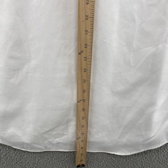 David Donahue Dress Shirt Men's 18 36/37 White Business Office Preppy Normcore - Picture 9 of 13